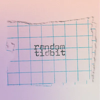 Torn graph paper with typewritten words: random tidbit.